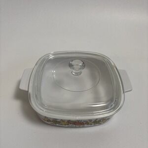 VINTAGE 1QT L'ECHALOTE SPICE OF LIFE CORNING WARE DISH WITH LID